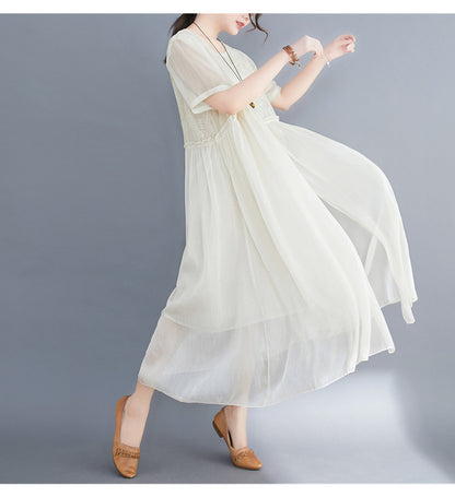 Summer Fairy Chiffon Women Plus Sizes Dresses