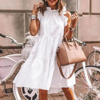 Casual Sleeveless Round Neck Dresses-STYLEGOING