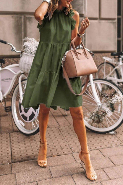 Casual Sleeveless Round Neck Dresses-STYLEGOING