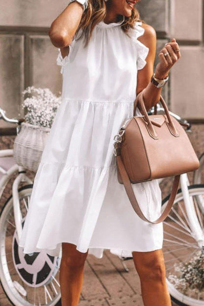 Casual Sleeveless Round Neck Dresses-STYLEGOING