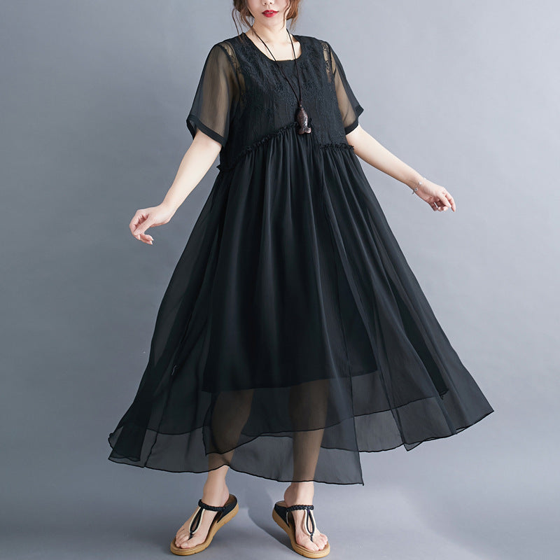 Summer Fairy Chiffon Women Plus Sizes Dresses