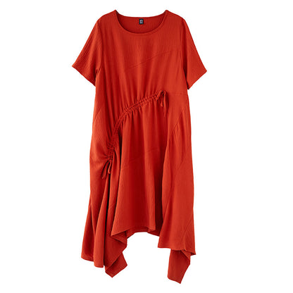 Vintage Irregular Linen Plus Sizes Long Maxi Dresses