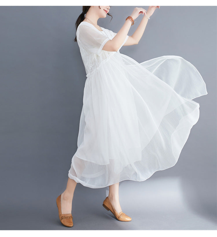Summer Fairy Chiffon Women Plus Sizes Dresses