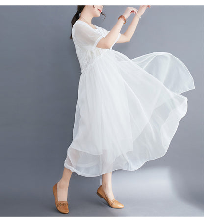 Summer Fairy Chiffon Women Plus Sizes Dresses
