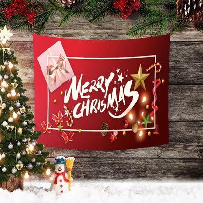 Merry Christmas Home Decorative Hanging Wall Tapestry