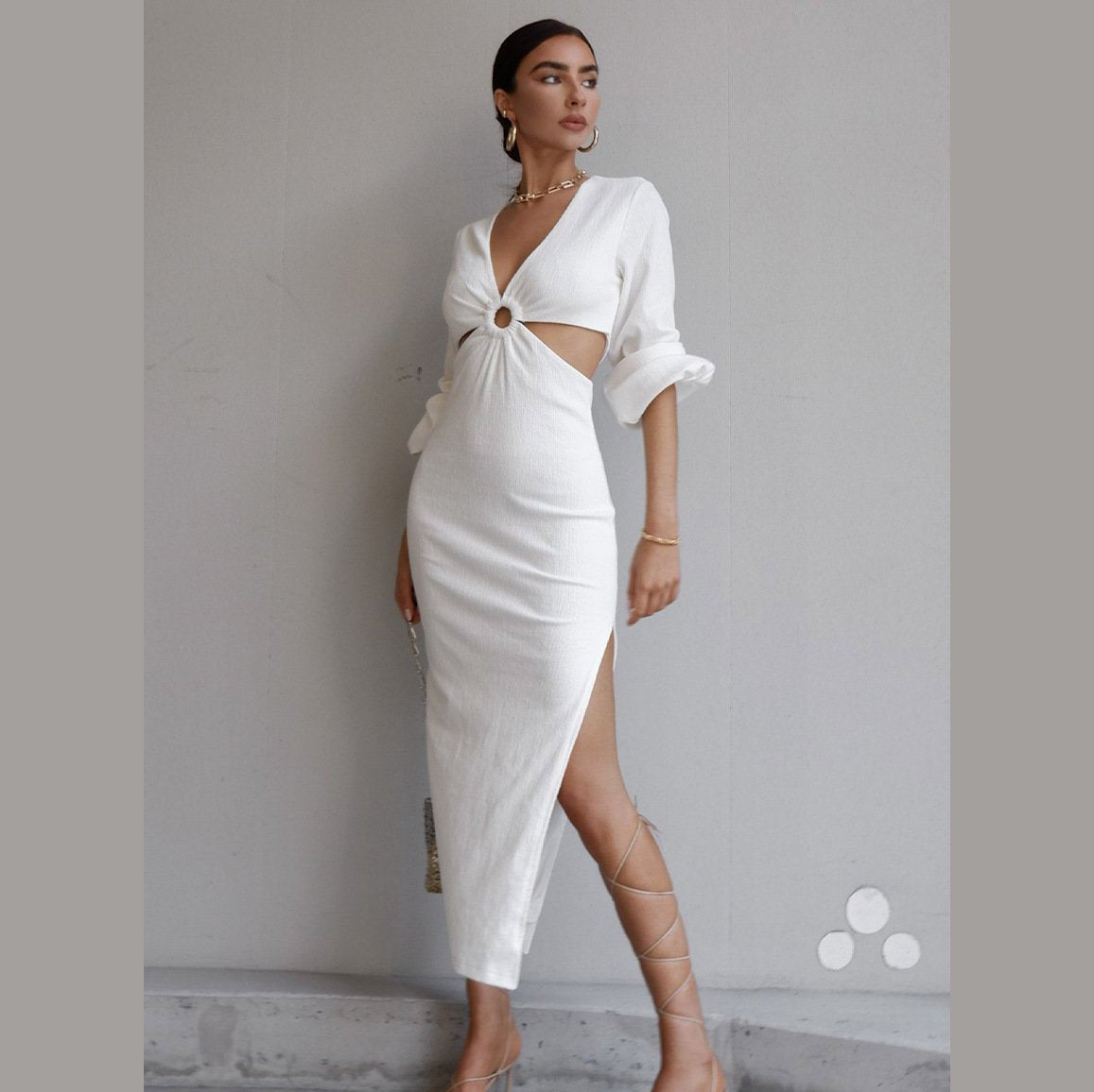 Designed Puff Sleeves Sexy Dresses-STYLEGOING