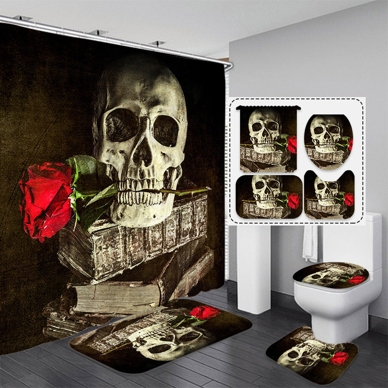 Horrible Halloween Fabric Shower Curtain Sets for Bathroom Decoration