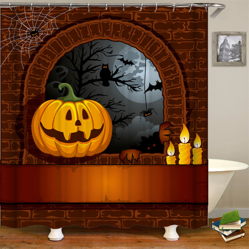 Happy Halloween Fabric Shower Curtains-STYLEGOING