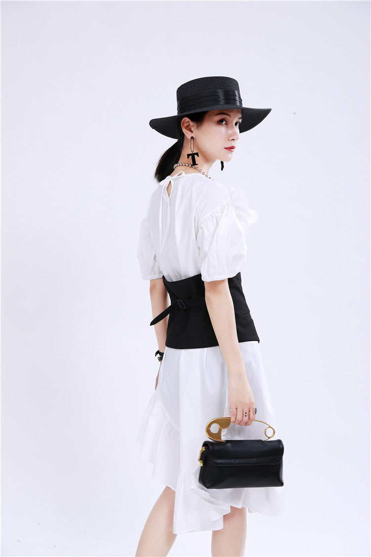 Designed 3D Ruffled Summer Women Short Dresses
