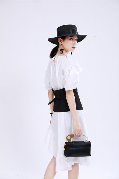 Designed 3D Ruffled Summer Women Short Dresses