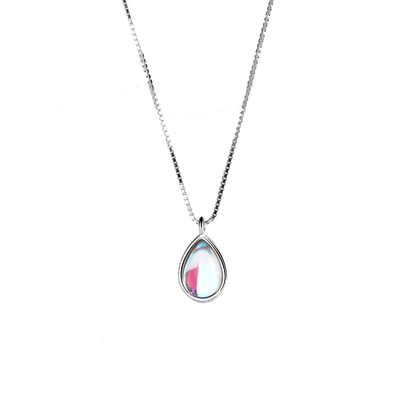 Sterling Sliver Water Drop Pendant Necklace