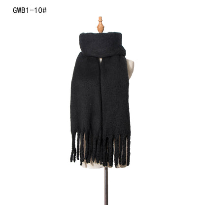 Winter Tassels Women Scarfs/capes