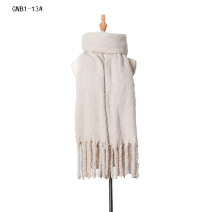 Winter Tassels Women Scarfs/capes
