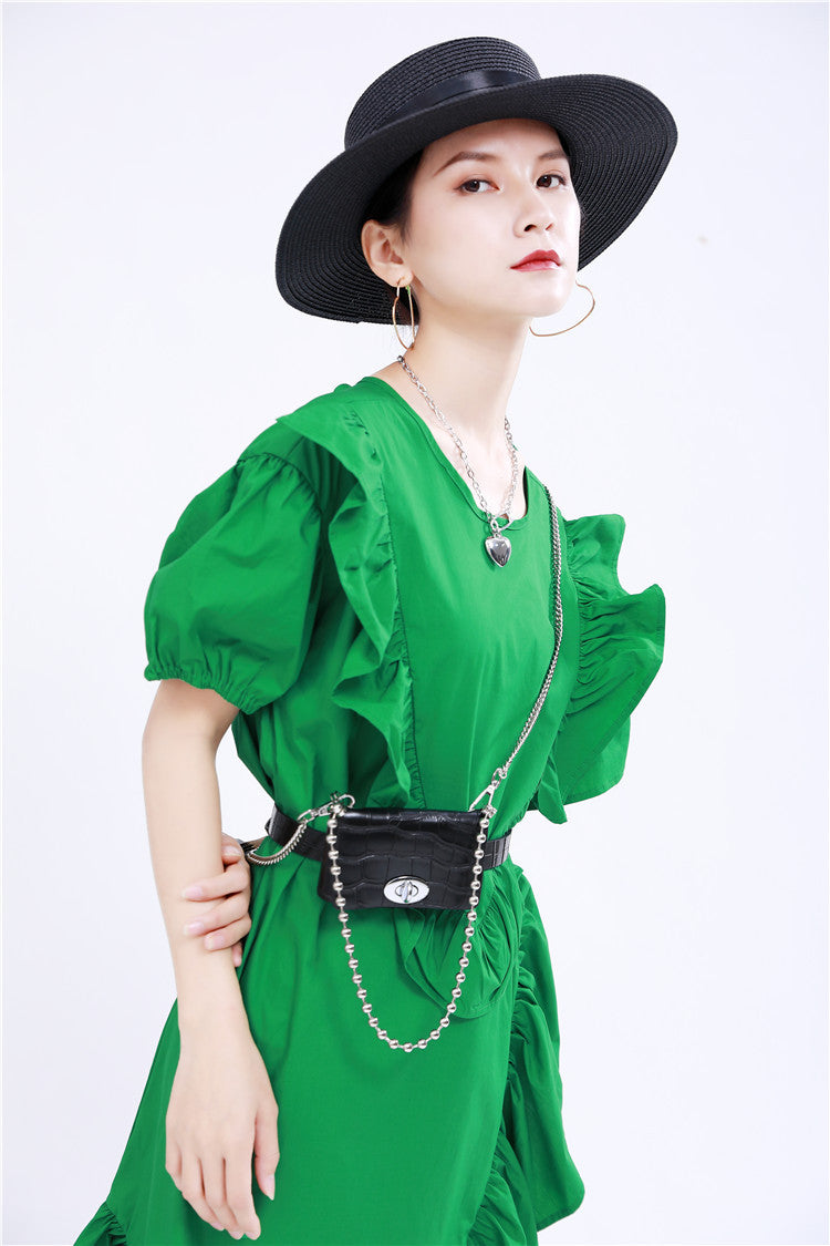 Designed 3D Ruffled Summer Women Short Dresses