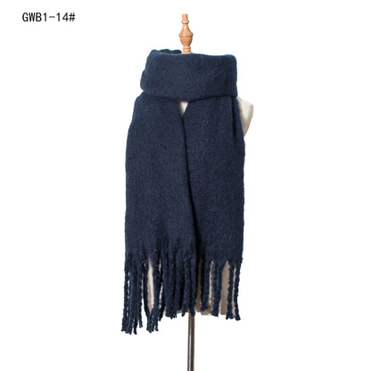 Winter Tassels Women Scarfs/capes