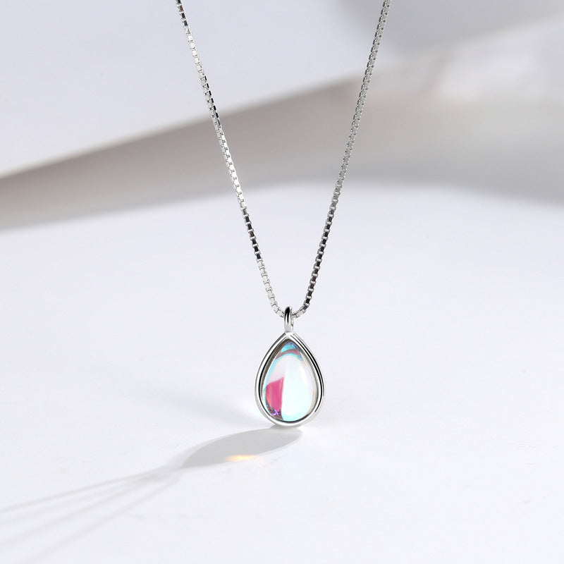 Sterling Sliver Water Drop Pendant Necklace