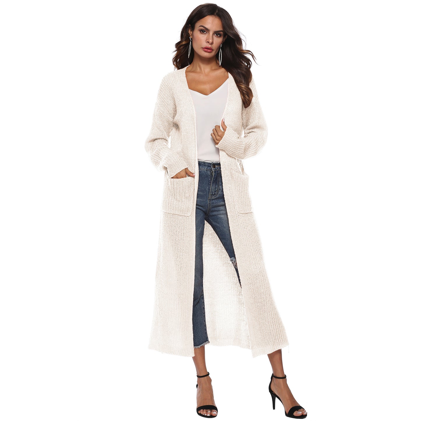 Casual Long Knitted Cardigan Thin Outerwear