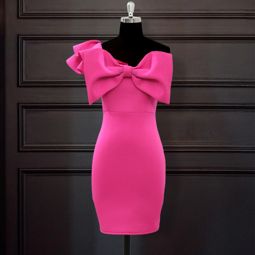 One Shoudler Sexy Mini Dresses-STYLEGOING