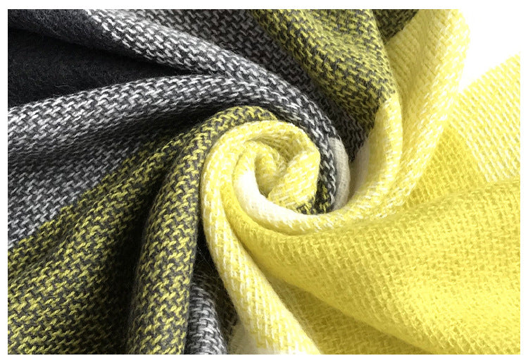 Winter Warm Plaid Scarves for Women
