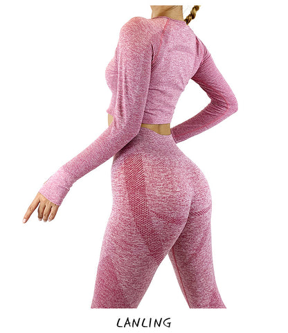Women Long Sleeves Sporting Yoga Tops&leggings