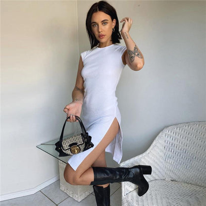 Sexy Split Flornt Short Mini Dresses-STYLEGOING