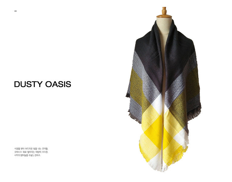 Winter Warm Plaid Scarves for Women