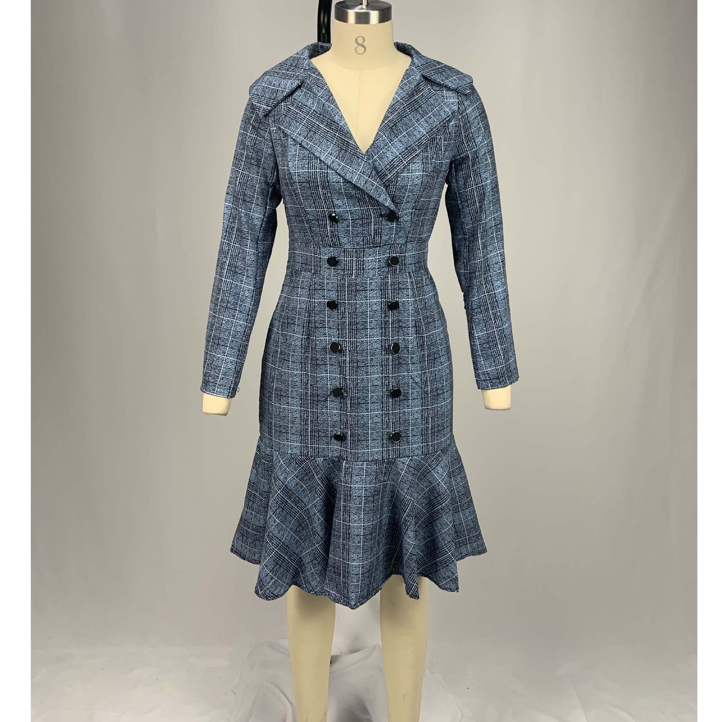 Elegant Office Lady Women Plus Sizes Dresses
