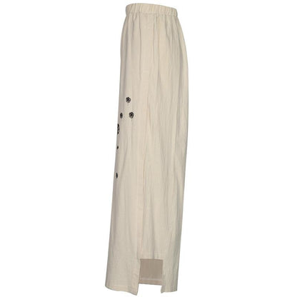 Leisure Linen Pipe Loose Pants-STYLEGOING