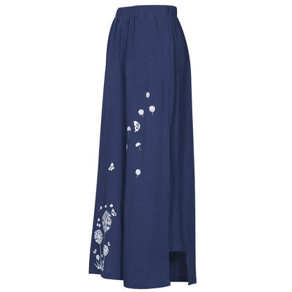 Leisure Linen Pipe Loose Pants-STYLEGOING