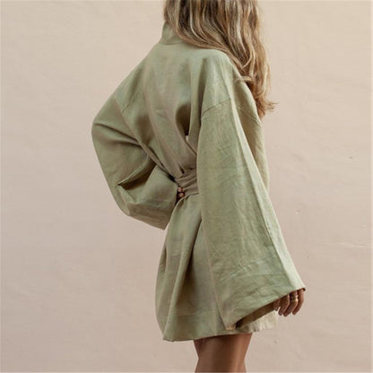 Casual Long Sleeves Short Dresses-STYLEGOING