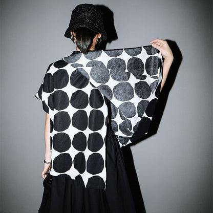Designed Black and White Dot Short  T Shirts and Skits