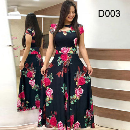 Elegant Floral Print Long Dresses for Women
