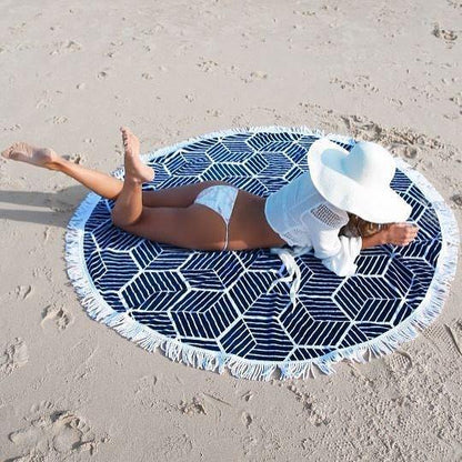 Women Summer Beach Fast Drying Print Beach Towel-STYLEGOING