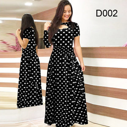 Elegant Floral Print Long Dresses for Women