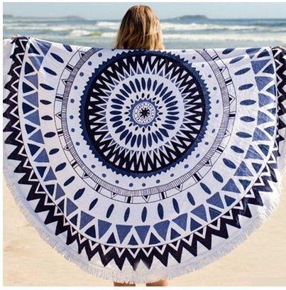 Women Summer Beach Fast Drying Print Beach Towel-STYLEGOING
