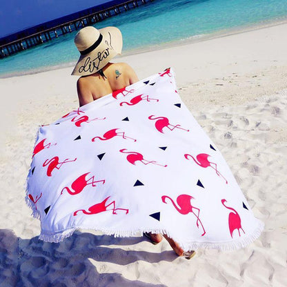 Women Summer Beach Fast Drying Print Beach Towel-STYLEGOING
