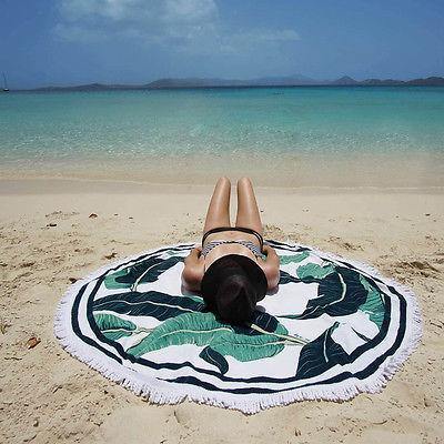 Women Summer Beach Fast Drying Print Beach Towel-STYLEGOING