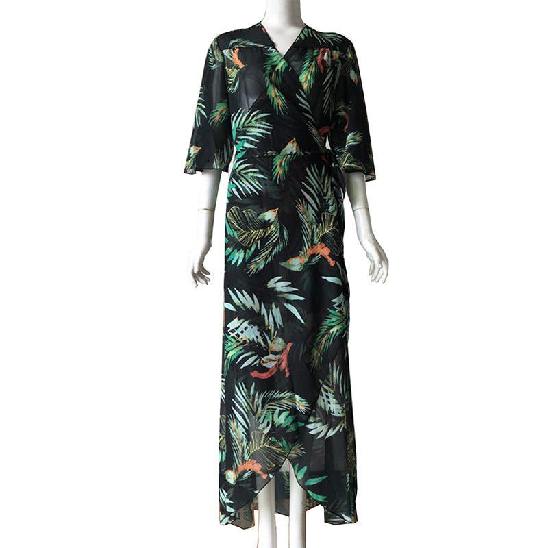 Summer Women Chiffon Long Beach Dresses Cover Ups