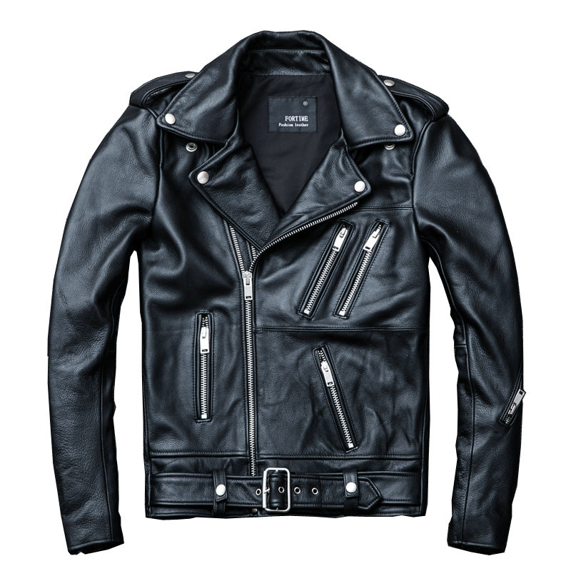Designed Motorcycle Cowhide Leather Jackets for Men