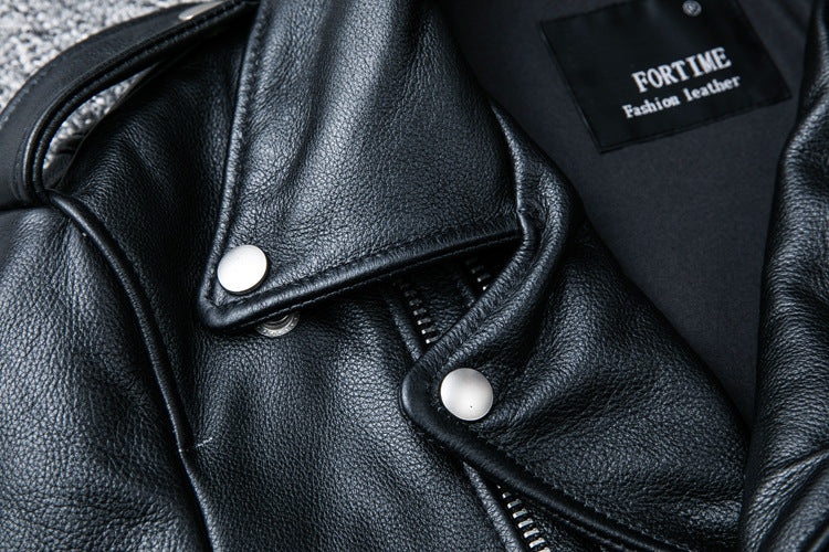 Designed Motorcycle Cowhide Leather Jackets for Men