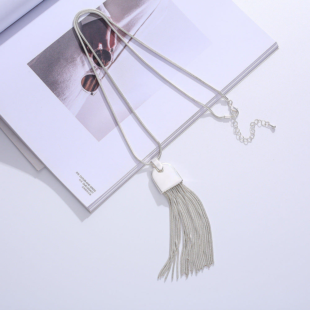 Women Fashion Tassels Long Sweater Chains
