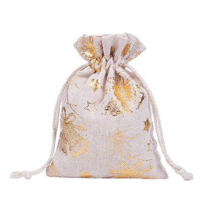 Merry Christmas Linen Candy Bag 50pcs/Set
