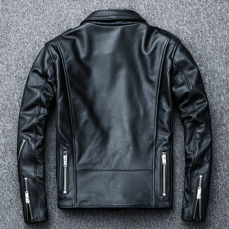 Designed Motorcycle Cowhide Leather Jackets for Men