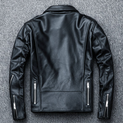 Designed Motorcycle Cowhide Leather Jackets for Men
