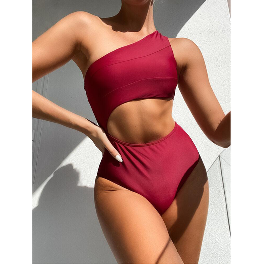 Sexy One Shoulder One Piece Monokini-STYLEGOING