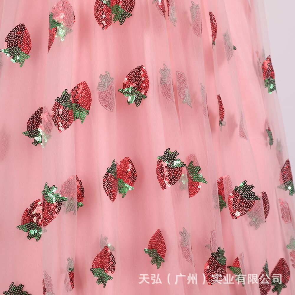 Sweet Puff Sleeves Strawberry Plus Sizes Summer Dresses