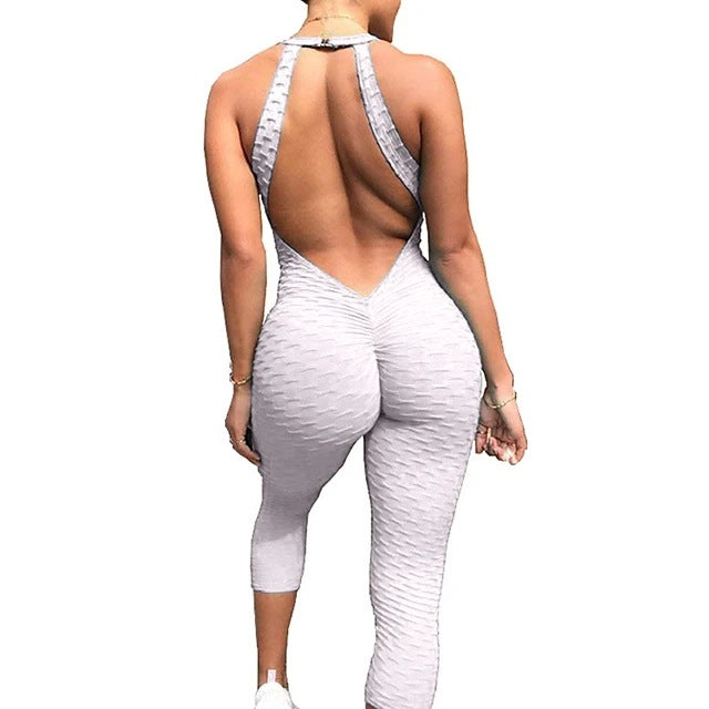 Sexy Elastic Exercising Yoga Jumpsuits for Women