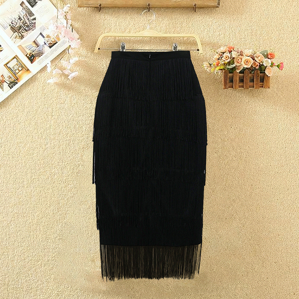 Sexy High Waist Tassels Skirts