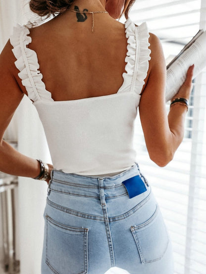 Sexy Off The Shoulder Slim Women Tank Tops