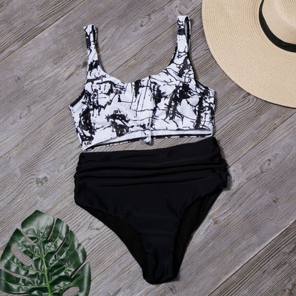 Sexy Leopard Two Pieces Bikini Swimsuits